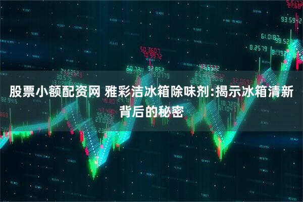 股票小额配资网 雅彩洁冰箱除味剂:揭示冰箱清新背后的秘密